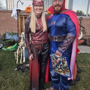 Kids Red and Black Superhero Costume